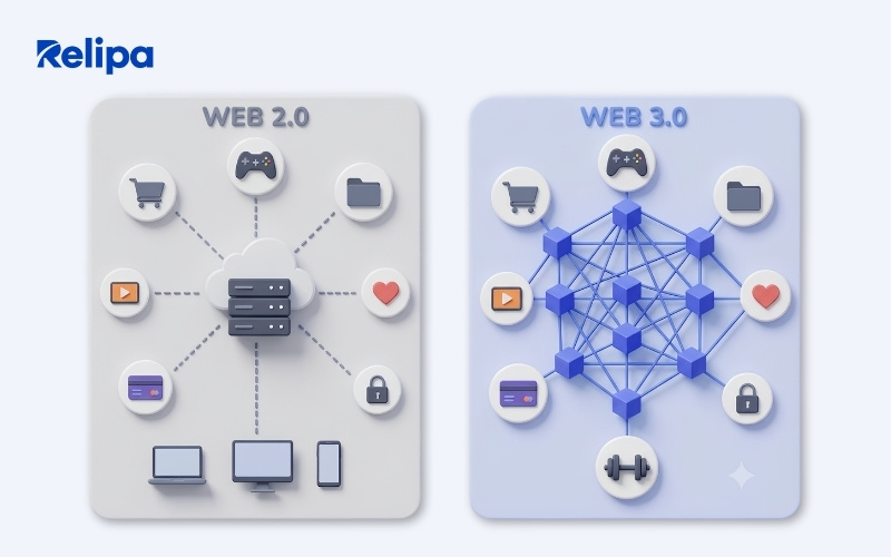 Outsource web development - Differences between web 3.0 and web 2.0 services 