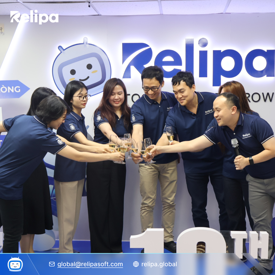 Relipa core team celebrating 10 years of success as a leader in IT support outsourcing companies